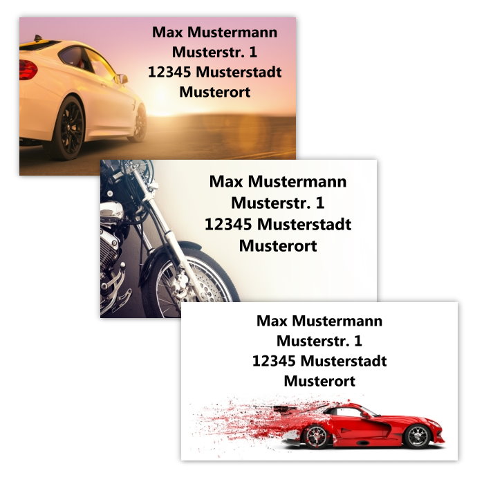 Etikettenmotive Fahrzeuge